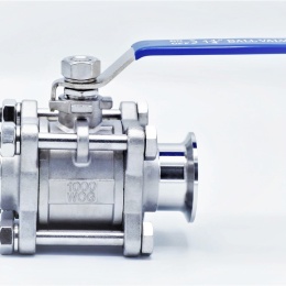Stainless Steel Full Flow Ball Valve, 3-piece, CLAMP DN32 (K50.5)