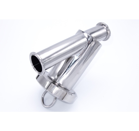 Stainless steel sanitary Y- filter, Clamp C-C