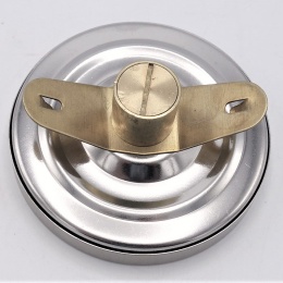 All-stainless steel bimetallic thermometer with immersion shaft