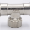 stainless steel T Piece, Press Fittings F/F(internal thread) /F 35_1 1/4"_35