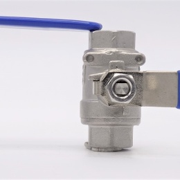 Stainless steel ball valve with full bore, two- piece | 1/4”