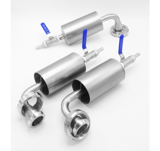 INDCOM bubbler airlock, stainless steel