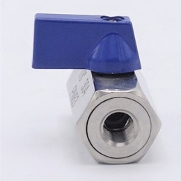 MINI Stainless Steel Ball Valve With Reduced Flow, One-piece, Threaded, stainless steel AISI304