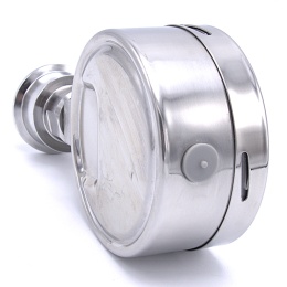 Stainless steel manometer, dial 100 mm, with a sanitary diaphragm CLAMP DIN32676 - collar 50.5 mm