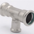 T Piece, Press Fittings, reduced F/F/F 22_15_22, stainless steel