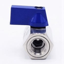 MINI Stainless Steel Ball Valve With Reduced Flow, One-piece, Threaded