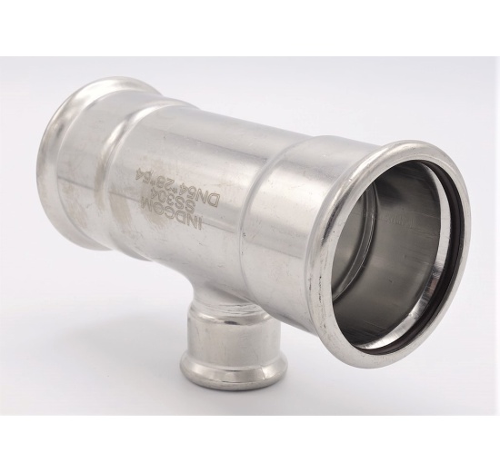stainless steel T Piece, Press Fittings, reduced F/F/F 54_28_54