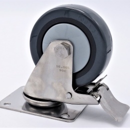 transport caster with brake