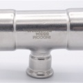 T Piece, Press Fittings, reduced F/F/F 42_22_42, stainless steel