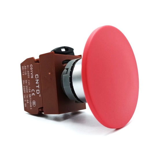 Emergency switch, red button 60 mm