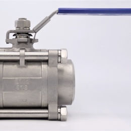 2 1/2"  Stainless steel ball valve with full bore, three- pieced, welded