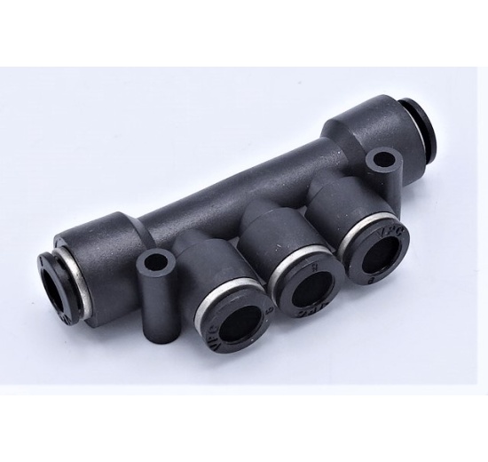 Triple Branch Union DN 8mm, pneumatics components, air fittings for compressed air distribution