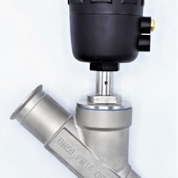 Pneumatically-operated Valves, Angle Seat - 45° CLAMP DN50