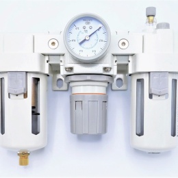 Combined units for compressed air treatment (filter + regulator + lubricator) | G 1/2"