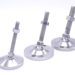 Stainless steel legs, height adjustable, with joint