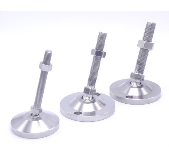 Stainless steel legs, height adjustable, with joint