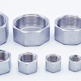 Stainless steel end cap, threaded, type 326