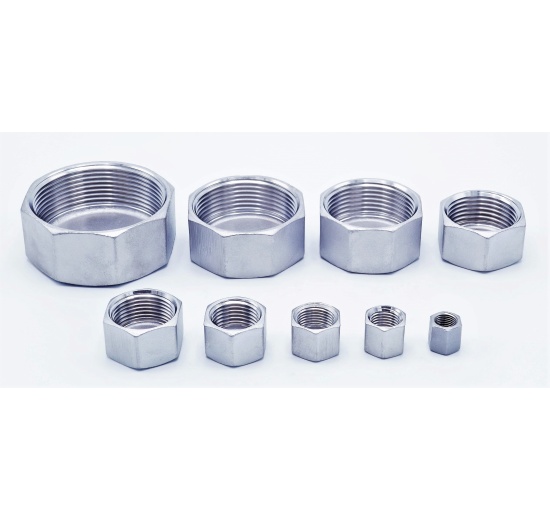 Stainless steel end cap, threaded, type 326