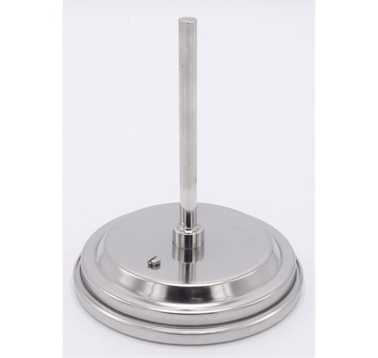 All-stainless steel bimetal thermometer with immersion shaft in well