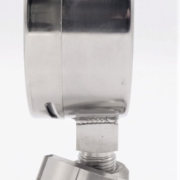 Stainless steel manometer with separating membrane, union DIN 11851, dial 100 mm, Nut DN40 0-4 bar