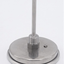 All-stainless steel bimetal thermometer with immersion shaft, threaded | 0-100 ℃ (1/2”) 100 mm