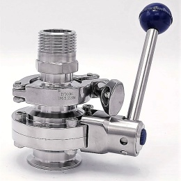 Stainless steel butterfly valves, clamped type C-C  Sanitary process valve