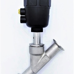 Pneumatically Operated Valve With A Slant Seat-45°, CLAMP