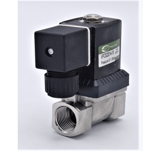Stainless Steel Solenoid Valve 2/2, G 1/2" AC230V, NC