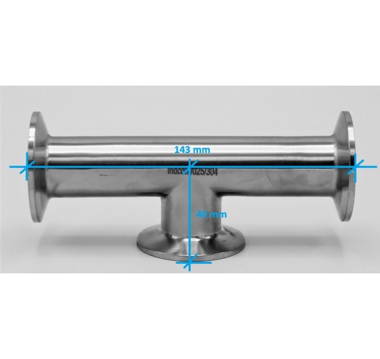 T Piece, clamp | short DN25