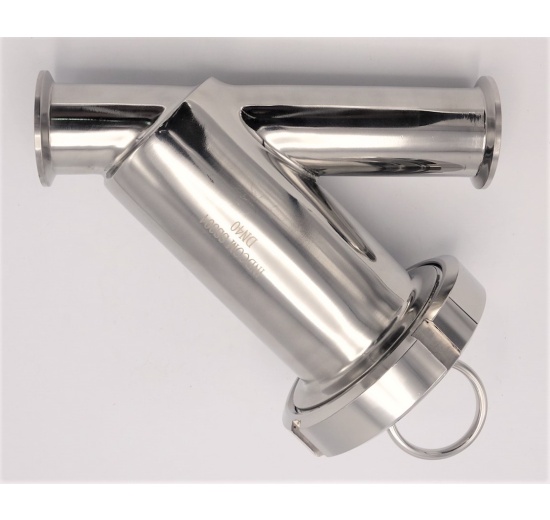 Stainless Steel Sanitary Y- filter, Clamp DN40