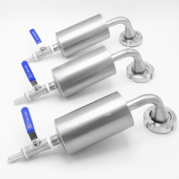 Bubbler airlock, stainless steel