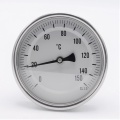 All-stainless steel bimetal thermometer with immersion shaft in well | 0-150 ℃, 150 mm