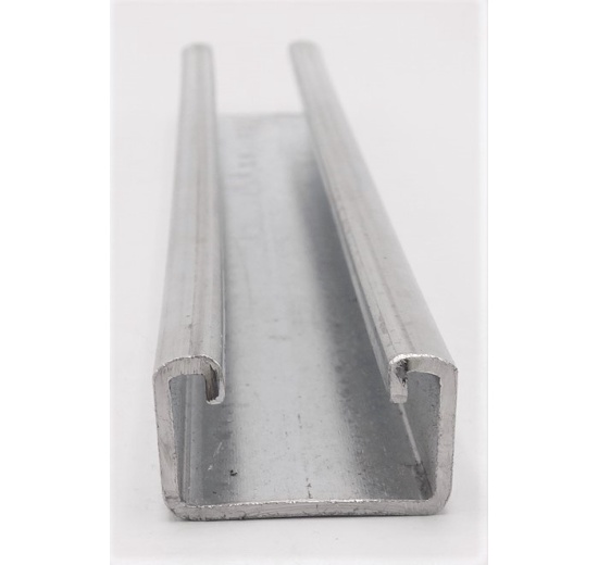 Solid galvanized mounting beam 41x25, lenght 3m
