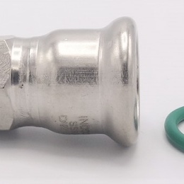 Pressing Reducer Stainless Steel /external thread (threaded adapter)| 22 mm_1/2"