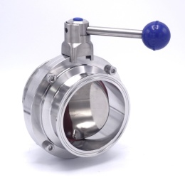 INDCOM Stainless steel butterfly valve Clamp DN 100