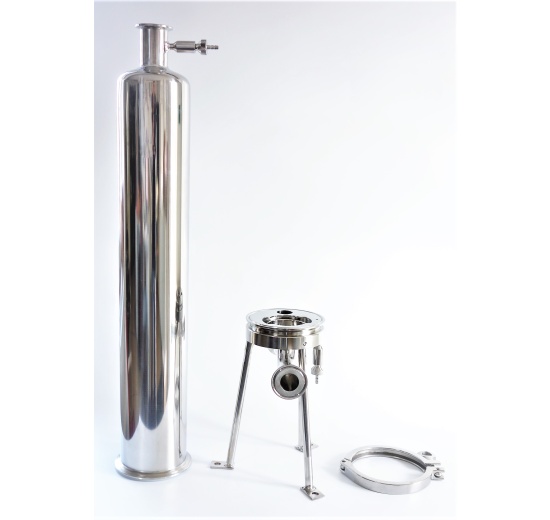 Housing for filtration, stainless steel