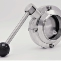 Stainless steel butterfly valve, welded DN 80 type S-S