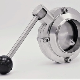 Stainless steel butterfly valve, welded DN 80 type S-S