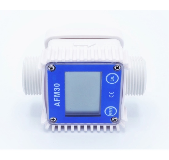Electronic turbine flow meter with LCD display
