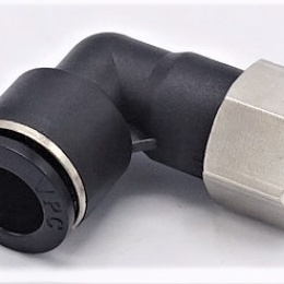 Swivel elbow, female thread DN 6mm x 1/4"