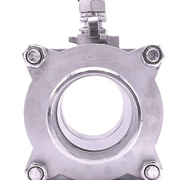 Stainless steel ball valve with full bore, three- pieced, welded | 3"
