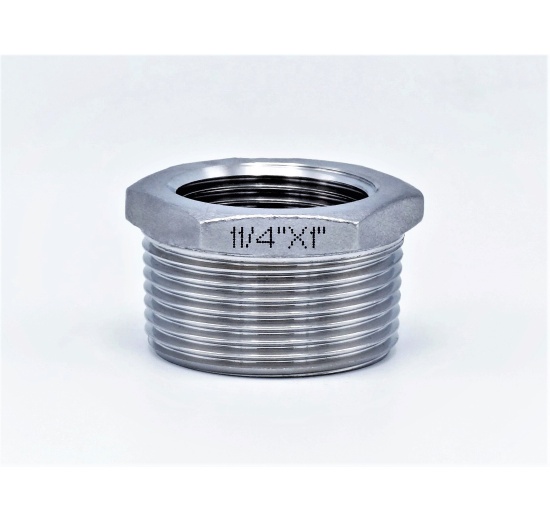 stainless steel Threaded Reducer M/F / with Hexagon / Type 325, 5/4"x1"