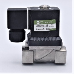 Stainless Steel Solenoid Valve 2/2, G 1/2" AC230V, NC