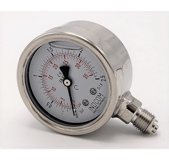 stainless steel pressure gauges, the bottom connection