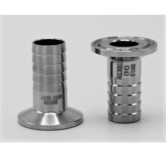 Clamp Hose Adapter DN15, CLAMP collar 34 mm (K34), stainless steel