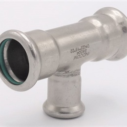 stainless steel T Piece, Press Fittings, reduced F/F/F 22_15_22