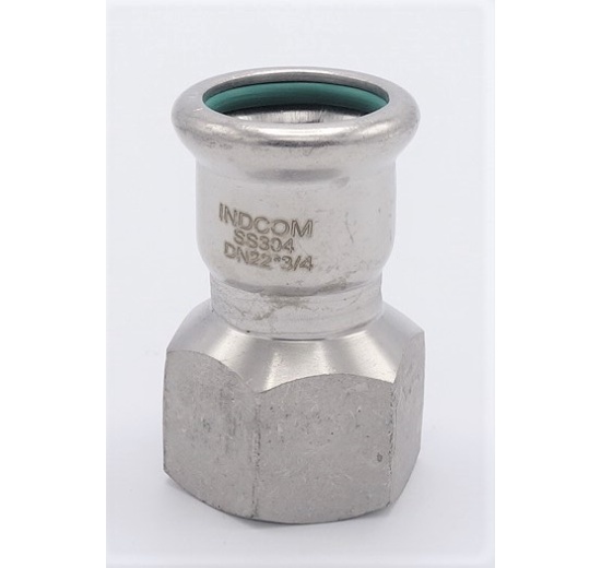 Pressing Reducer Stainless Steel / internal thread (threaded adapter) 22 mm_3/4"