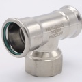 T Piece, Press Fittings F/F(internal thread) /F 35_1 1/4"_35 stainless steel