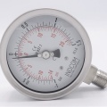 Stainless steel pressure gauges - the bottom (radial) connection, dial 100 mm | -1/ 1.5 bar (1/2")