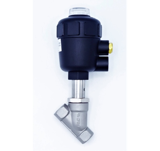 Pneumatically-operated Valves, Angle Seat - 45° G-thread 3/8" Seal PPL